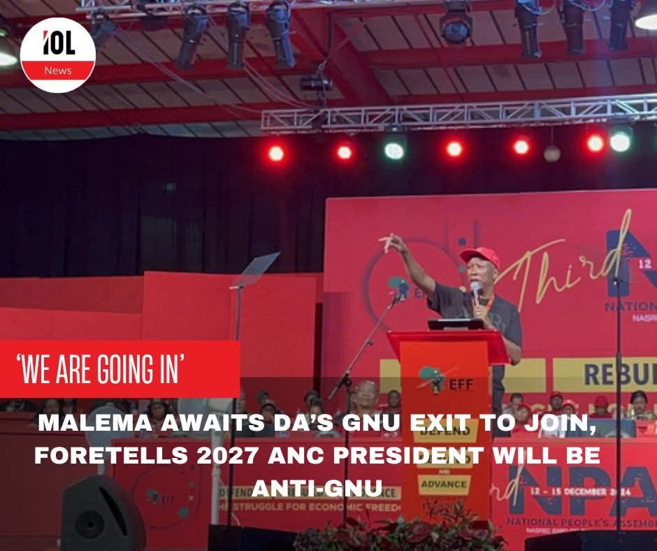 IOL's tweet photo. “Once Helen Zille is out, siyangena,” re-elected EFF leader, Julius Malema, announced on Sunday.
#politics #EconomicFreedomFighters #JuliusMalema #DemocraticAlliance #HellenZille
Read on
https://t.co/qVy0S8T5Vf https://t.co/JQWbT2wczC