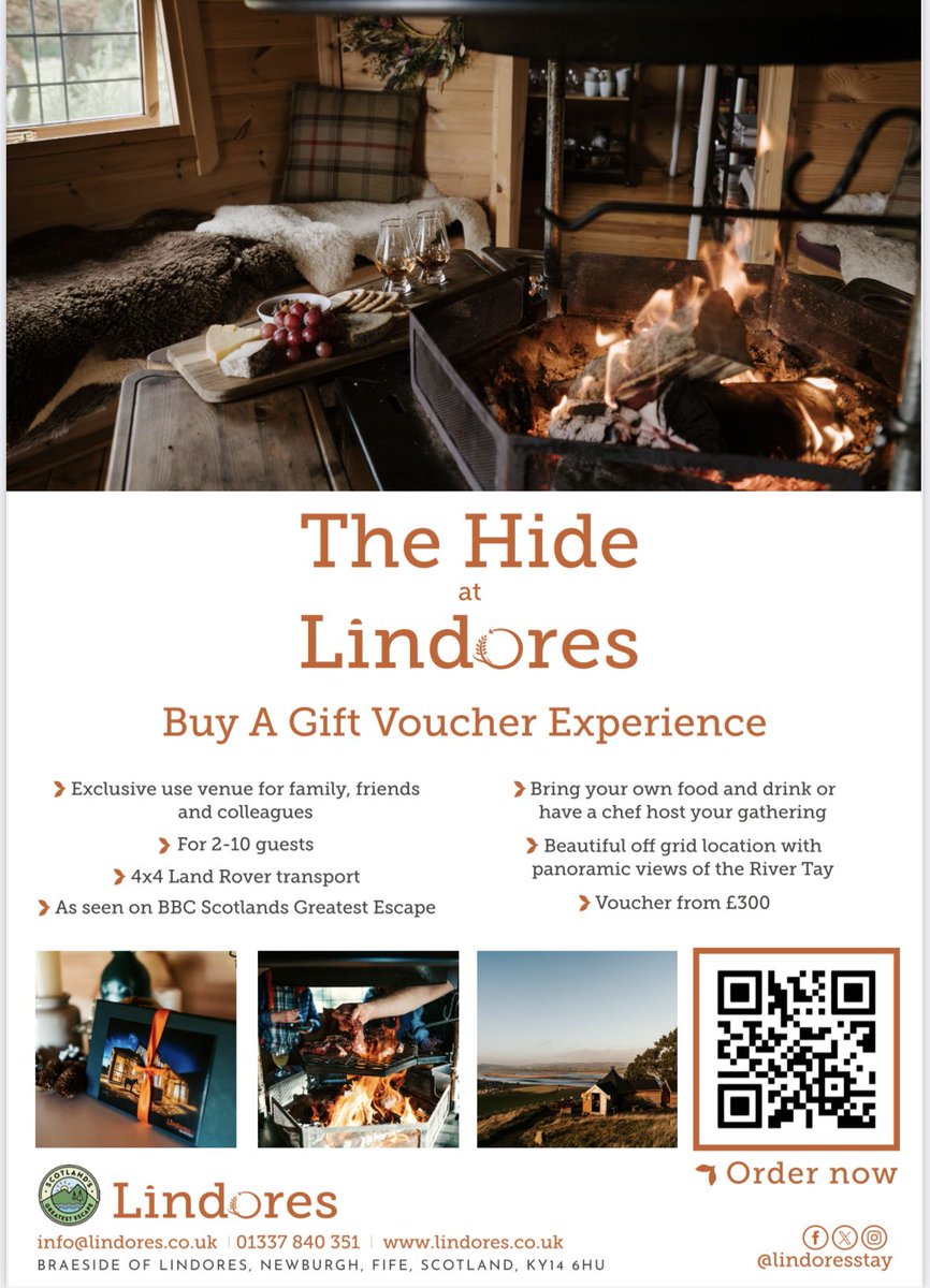 Still time to order The Hide Gift Voucher Experience for Christmas.  And enjoy 20% discount. 

Ideal for a family lunch celebration in Scotland. 

Gift Box postal deadline date 20th Dec. Gift Vouchers can be emailed until 24th Dec 2024. Buy Online

lindores.co.uk/product/christ…