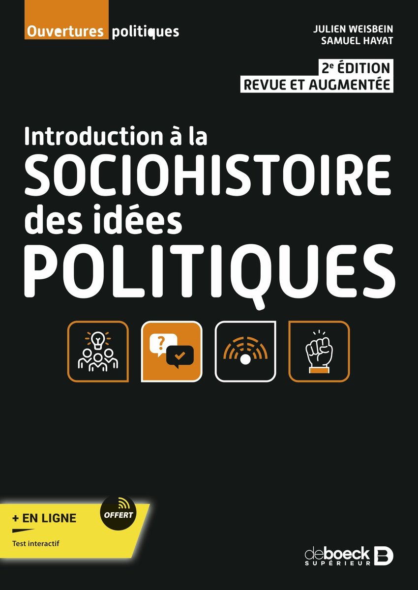 Teaser : sortie en janvier 2025 de la 2ème édition de ce manuel d'introduction à la sociohistoire des idées politiques, avec notamment des développements plus conséquents sur les féminismes et les écologismes, et des quizz en ligne pour accompagner la lecture 🤓