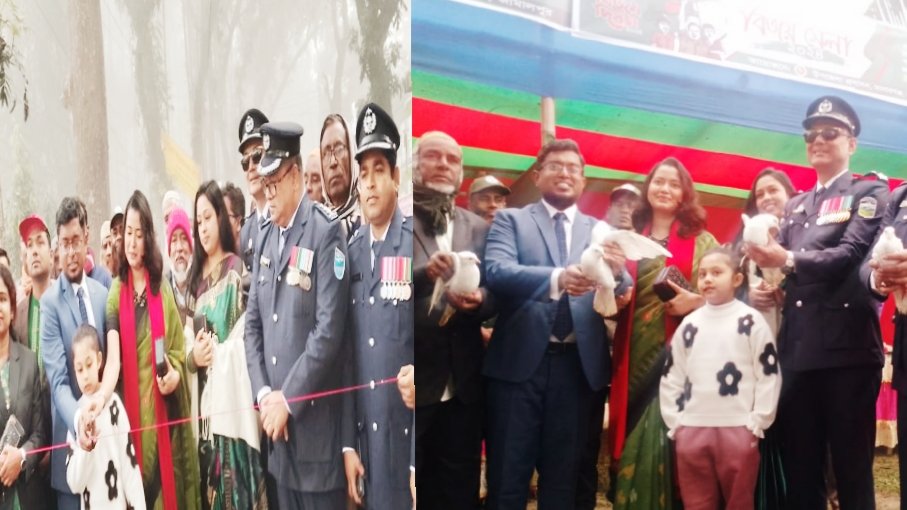 মাদারগঞ্জে মহান বিজয় দিবস উপলক্ষে বিজয় মেলার শুভ উদ্বোধন