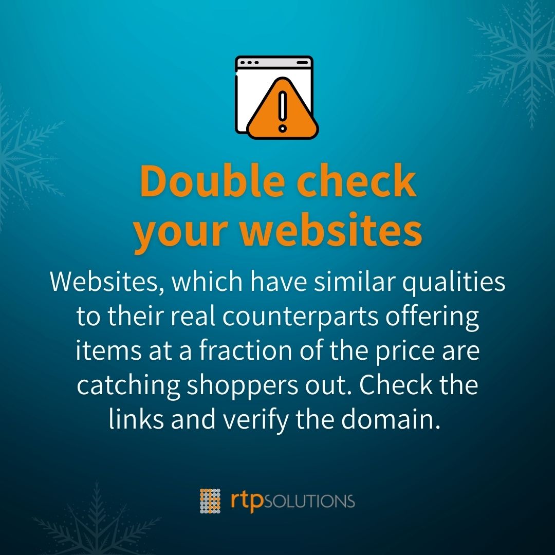 RTPSolutionsUK's tweet photo. Unlike others, cyber criminals don't rest over the festive break, so your chances of being a victim of a cyber attack can increase.

Keep an eye out for these common tactics to keep you and your business safe.

#cyberattack #cybercriminal https://t.co/ekmyAt2R7T