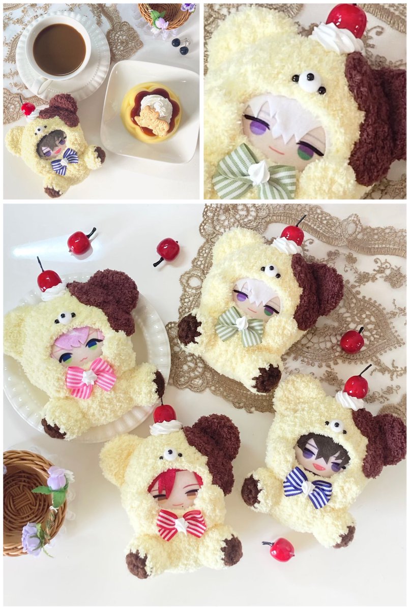 🧸プレゼント企画🧸

プリンなくまさん(画像の中)を1点1名様にプレゼント🎁
おすわりもできますしころんと転がすと抱っこをねだってるようにも見えます♩

応募方法：RP＋フォロー(新規可)
︎︎︎︎︎︎期間：12/22(日)23:00〆

当選者にはこちらから直接DM送ります
お気軽にご参加下さい🍮