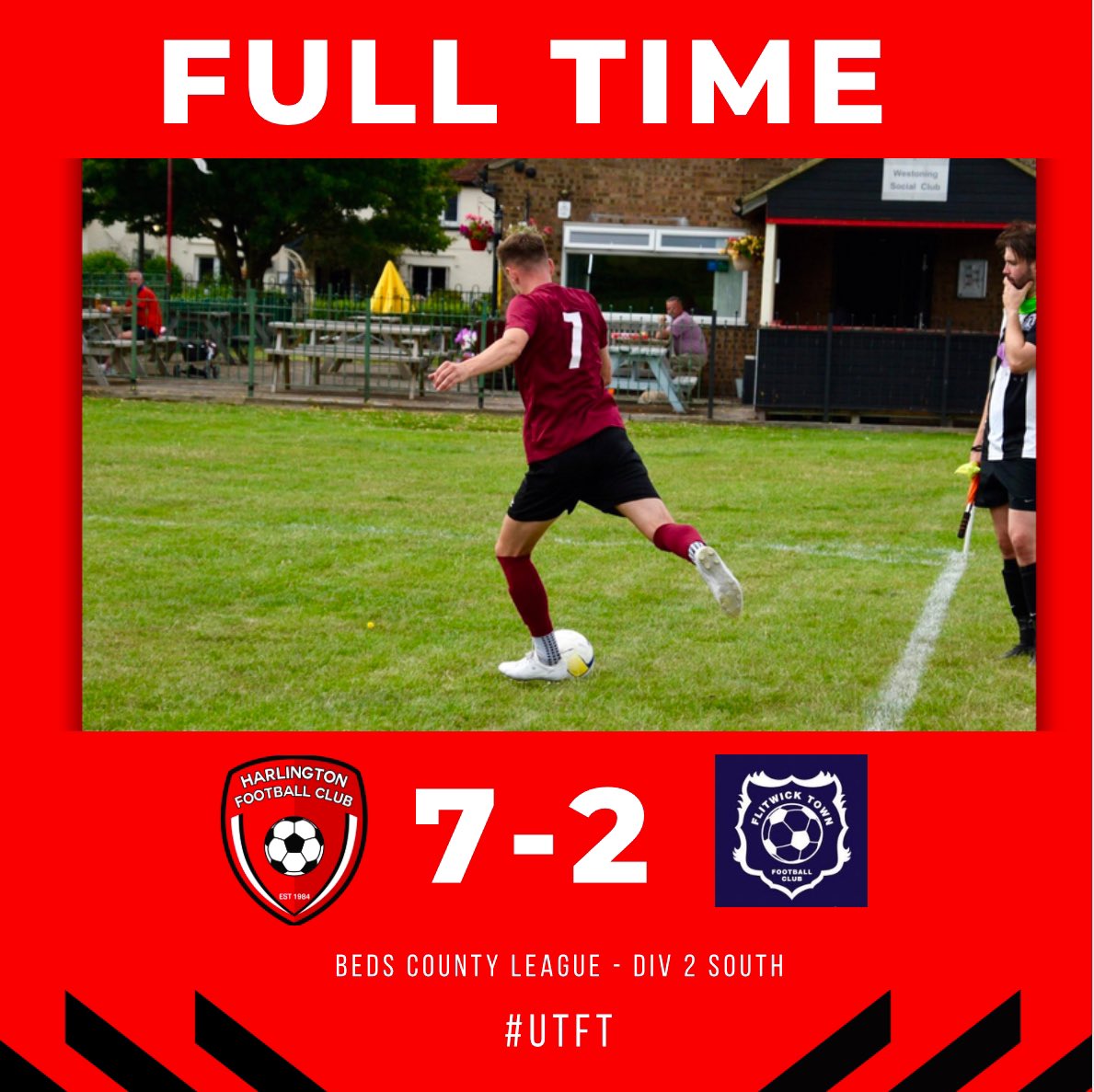 BIG WIN! Last game before the Xmas break, 7-2 winners against <a href="/FlitwickTownFC/">Flitwick Town FC</a> with 10 men for half the game! Great end to the year and we hope to carry on in the new year! UTFT 🖤❤️

Goals 
<a href="/TomCooksley1/">Cooksley</a> x2 
<a href="/EddiePriorCFC/">Eddie ⭐️⭐️</a> x2 
<a href="/bensmith1_/">Smithy</a> 
<a href="/fffletch_1/">James Fletcher</a> x 2 

MERRY CHRISTMAS 🎄❤️🖤
