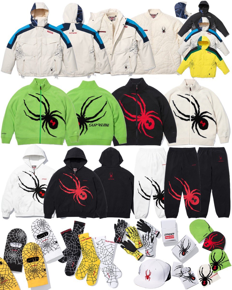 Supreme x Spyder 24FW Week18が国内12月21日（土）に発売。スパイダー