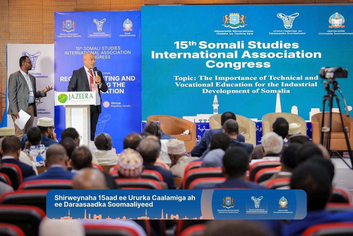 Dr. Ahmed Faghi Elmi delivered a presentation on the topic: “The Importance of Technical Education and Workforce Engagement in the Development of Somalia's Industries.” #SSIA2024