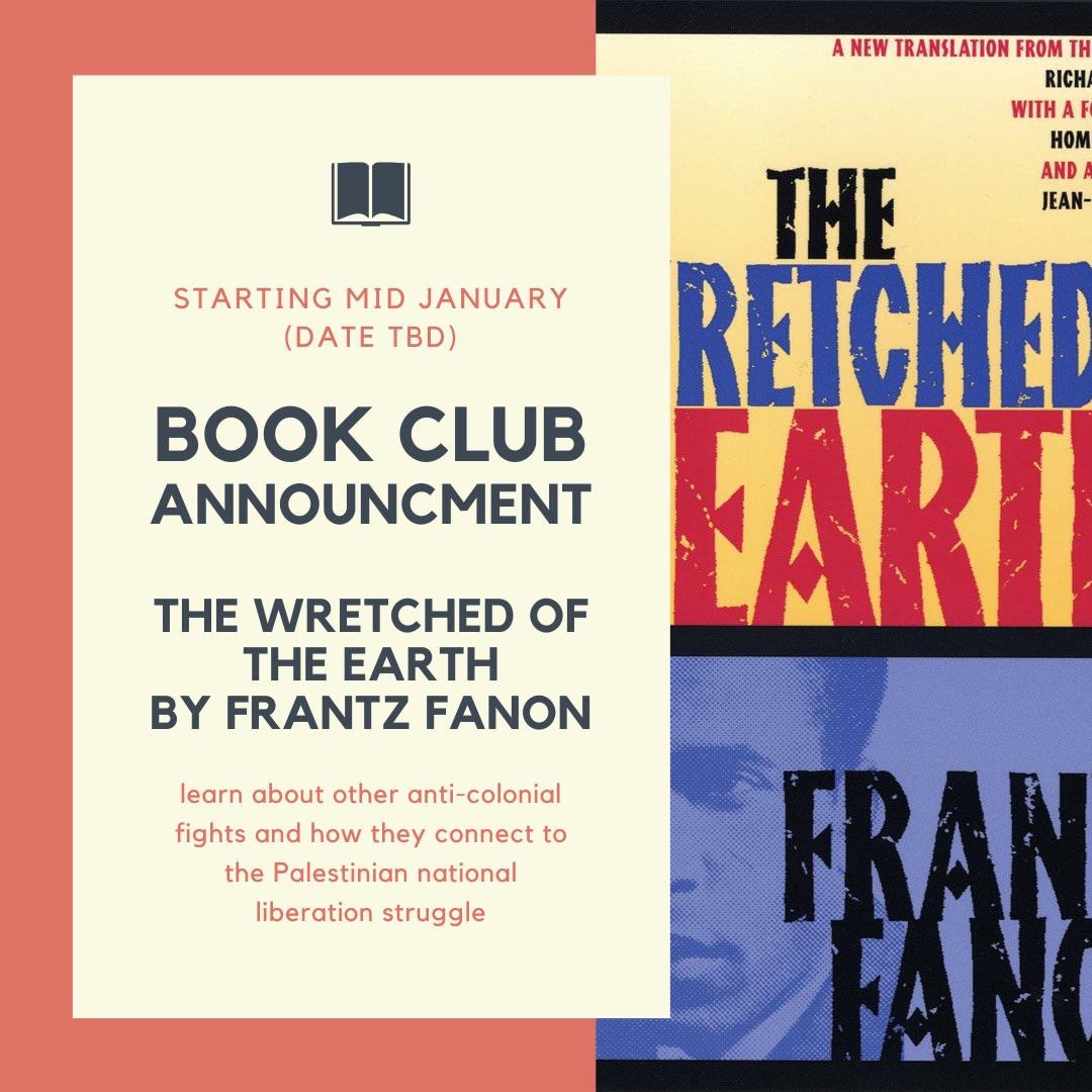 Want to learn more but don't know where to start? <a href="/SJCNL709/">Social Justice Co-op NL</a>'s bookclub is reading The Wretched Of the Earth by Frantz Fanon next, an important text that explores the psychology of colonized-colonizer relation,providing historical context via pervious national liberation struggles