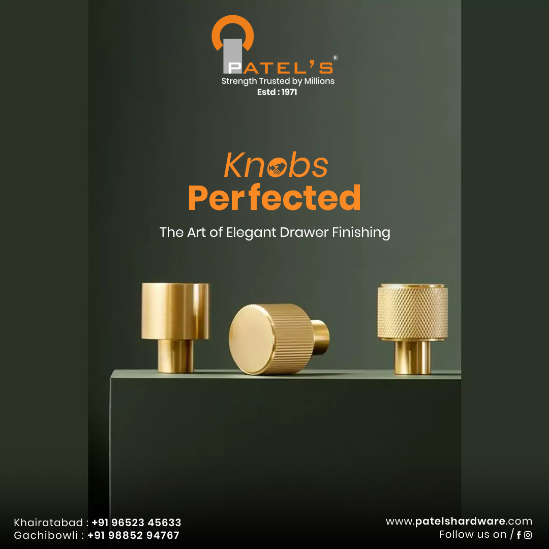 Patelshardware's tweet image. Elevate your interiors with knobs perfected to precision. Experience the art of elegant drawer finishing with timeless designs and premium quality. Discover now at Patel's Hardware!

Explore Our Website
Visit our website: patelshardware.com

#patelshardware #premiumknobs