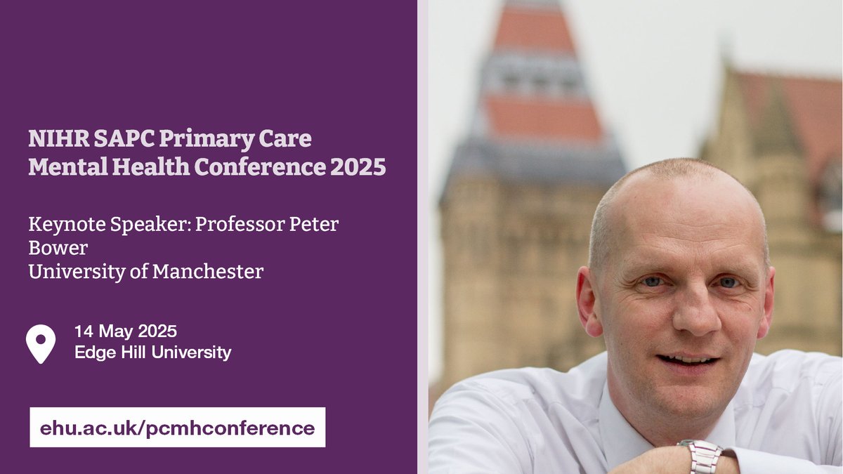 Edge Hill University Health Research Institute (@edgehill_hri) on Twitter photo We are delighted to announce Professor Peter Bower as one of our keynote speakers at the SAPC NIHR Primary Care Mental Health Conference 2025! Don’t miss this incredible event—secure your place today: ehu.ac.uk/pcmhconference
<a href="/EHU_FHSCM/">EHU | Faculty of Health, Social Care & Medicine</a> <a href="/edgehill/">Edge Hill University</a> <a href="/sapcacuk/">SAPC</a> We are delighted to announce Professor Peter Bower as one of our keynote speakers at the SAPC NIHR Primary Care Mental Health Conference 2025! Don’t miss this incredible event—secure your place today: ehu.ac.uk/pcmhconference
<a href="/EHU_FHSCM/">EHU | Faculty of Health, Social Care & Medicine</a> <a href="/edgehill/">Edge Hill University</a> <a href="/sapcacuk/">SAPC</a>