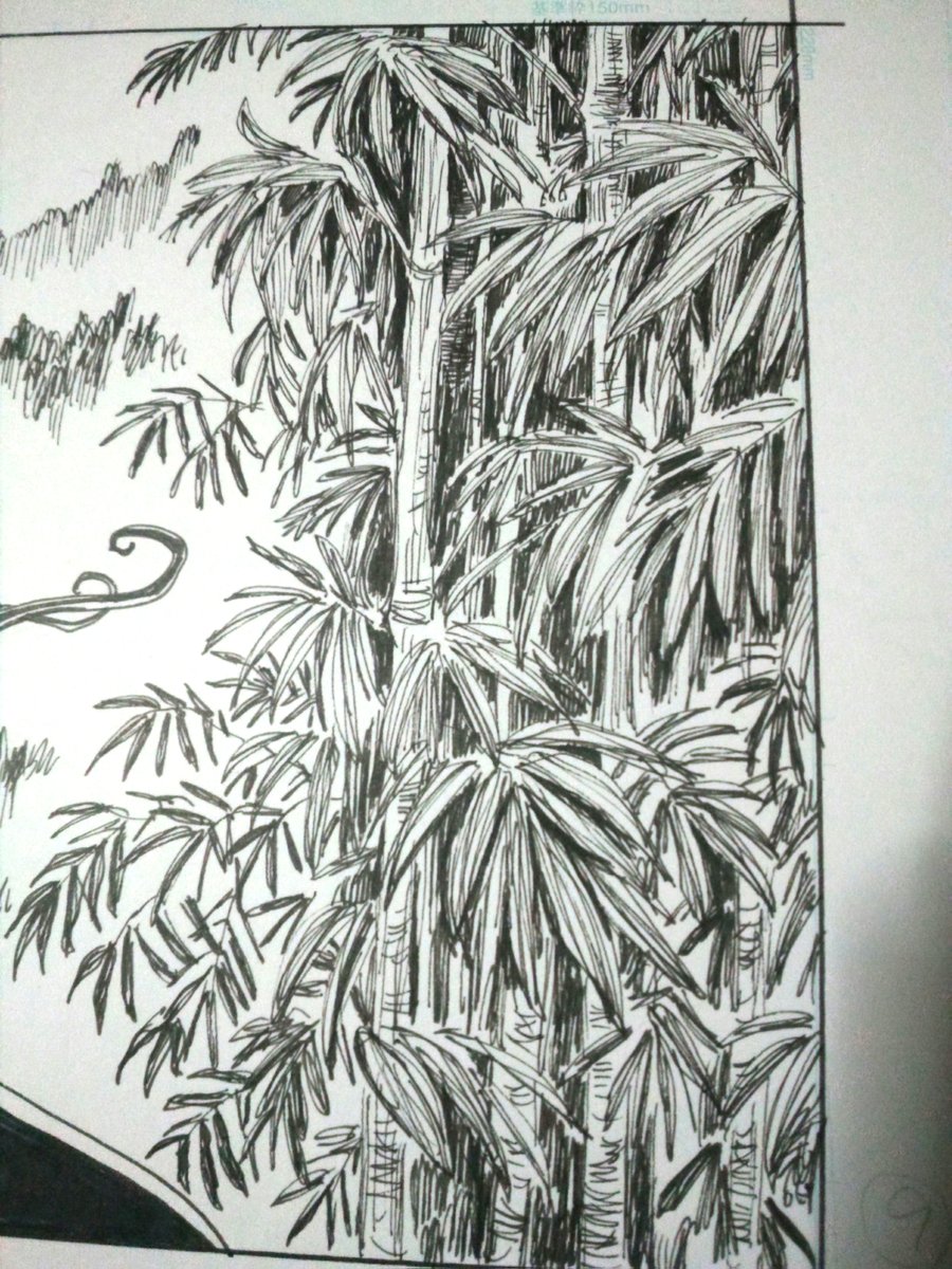 ガッサガッサ背景描くの楽しいね。 