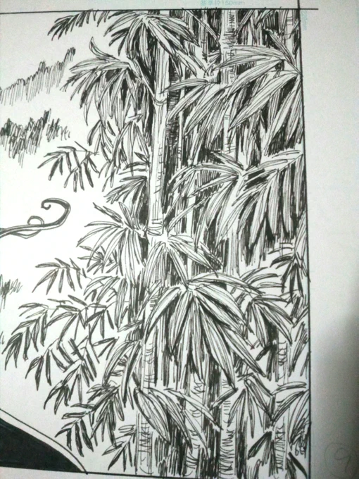 ガッサガッサ背景描くの楽しいね。 