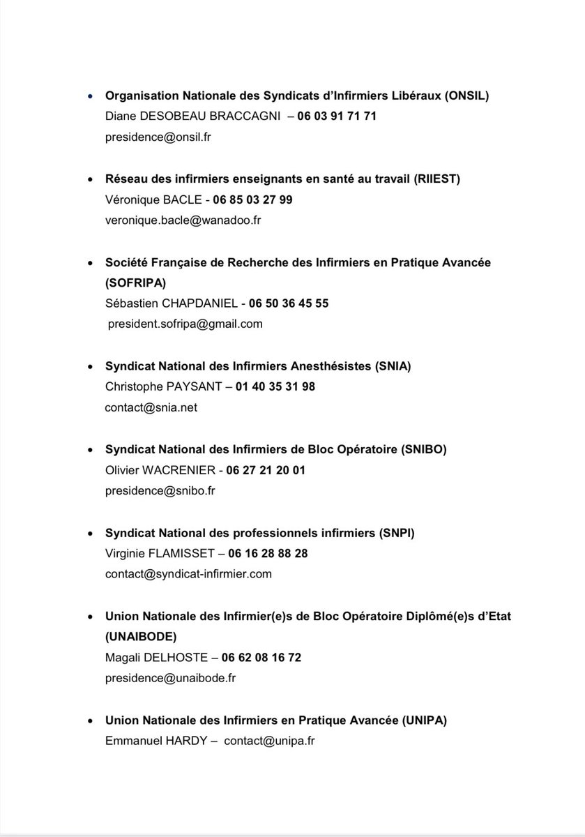 Communiqué de presse de 16 organisations infirmières, en complément de <a href="/OrdreInfirmiers/">Ordre National des Infirmiers</a> concernant le décret des mesures transitoires IBODE