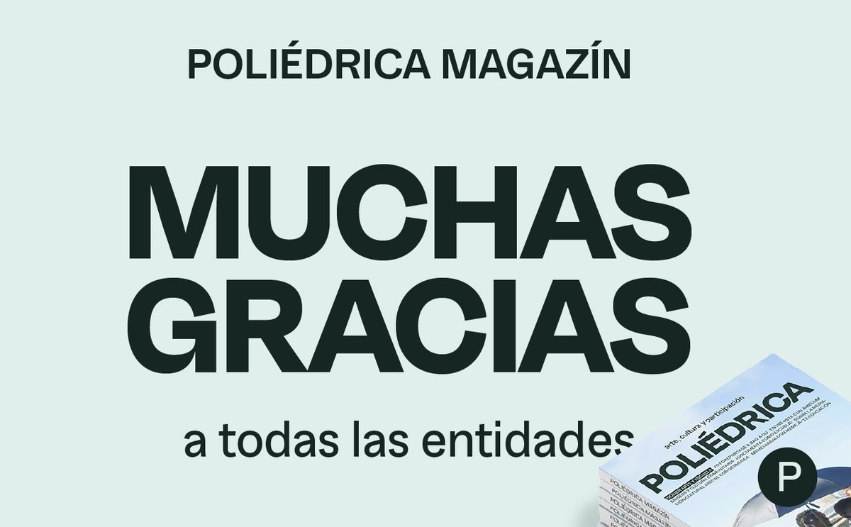 ¡Muchas gracias a todas las entidades del ecosistemas que han respaldado el lanzamiento de Poliédrica Magazín en papel!

¿Eres una entidad y quieres tener visibilidad en la revista? 👉La cuenta atrás ha empezado: hazte mecenas antes del 24/12 ➡️ verkami.com/projects/38957…