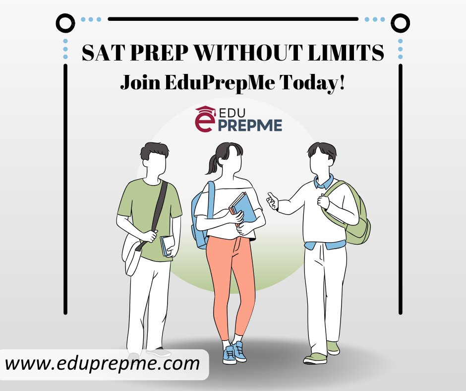 EduPrepMe's tweet photo. Dreaming of college but worried about SAT prep costs? We're here to help! Get free, high-quality resources to reach your goals with EduPrepMe. Start your journey to success today! 🎓💪  @ https://t.co/oiZhTVrHQW

#SATprepForAll #EduPrepMe #CollegeDreams https://t.co/1J7pl5Z0jK
