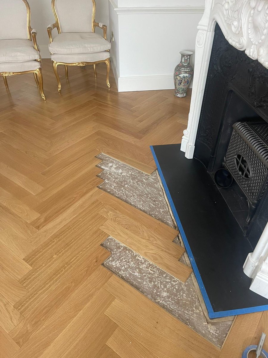chesterflooring's tweet photo. Water damage is no match for our team of flooring experts!

In this restoration, we replaced multiple planks around the fireplace in a property in Crewe, as they had suffered water damage.

After we worked our magic, the floor is fixed and looking good as new. https://t.co/FHmVRdgagb