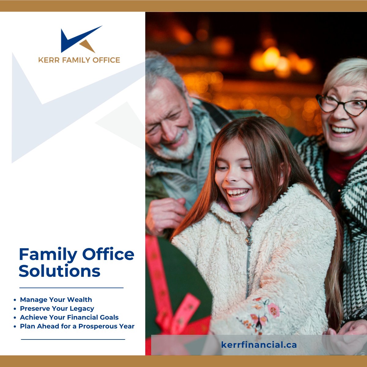 KerrFinancial's tweet photo. The holiday season is a time to cherish family connections and create lasting memories. At Kerr, we’ve been supporting Canadian families for over 45 years, offering solutions tailored to your Family Office needs.

#financialadvice #familyoffice #kerrfinancial #HolidayWealth https://t.co/cFxGiYzm2Z