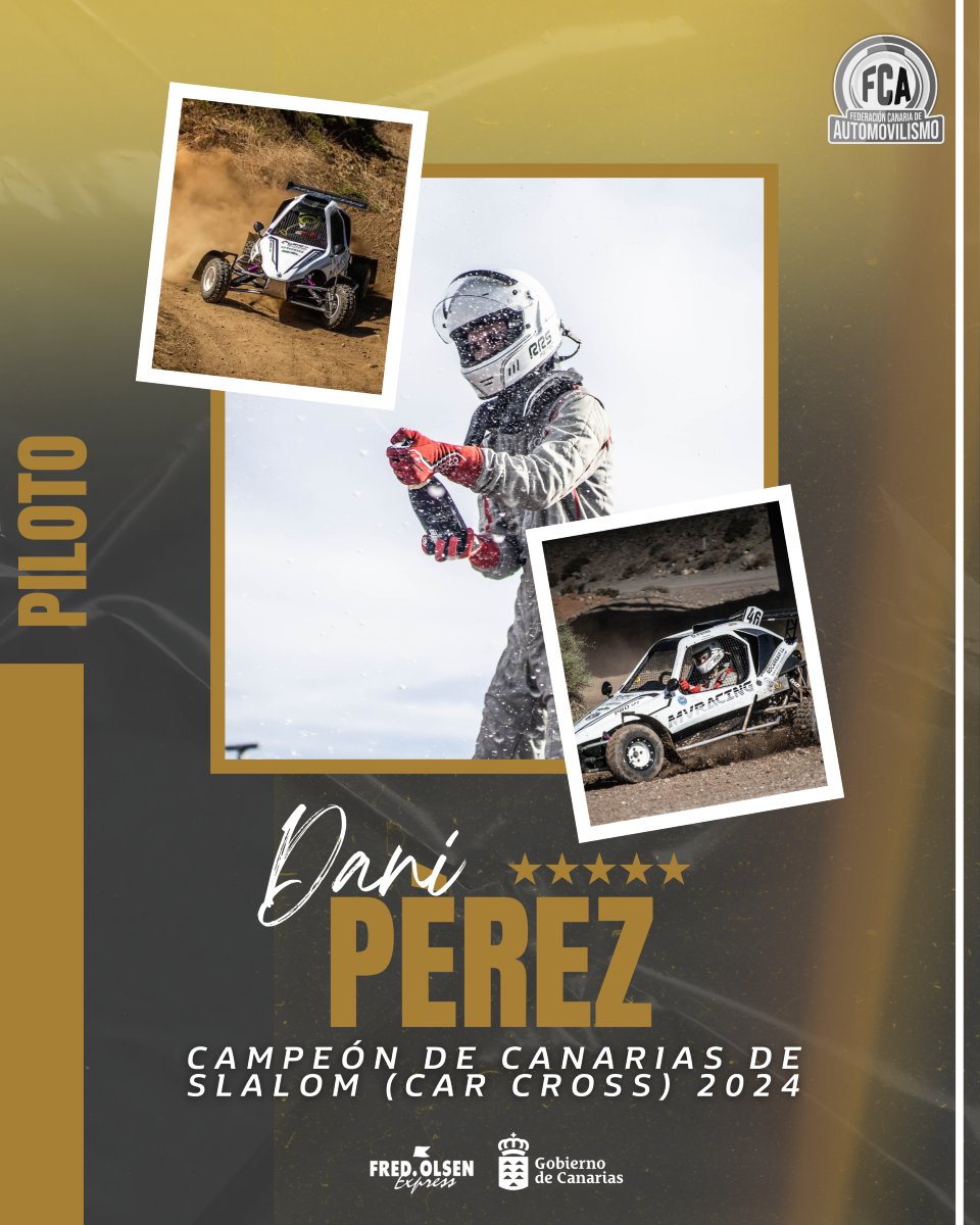 🏆 Dani Pérez, piloto Campeón de Canarias de Slalom (Car Cross) 2024 🏁

¡Enhorabuena! 👏

@deportecanario_gobcan
@fredolsenexpress

#CampeonesFCA #Temporada2024 #Rallyes #Automovilismo #DeporteCanario