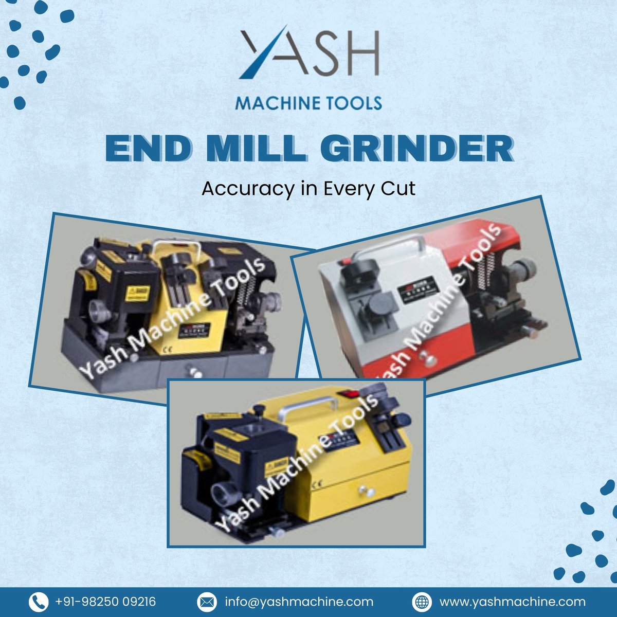 yashmachinetool's tweet image. Unlock precision with our End Mill Grinder! Ideal for various angles &amp;amp; materials, it delivers smooth, accurate milling &amp;amp; sharp edges. A cost-effective tool to enhance industrial productivity.

visit - yashmachine.com/product/drill-…

#YashMachineTools #EndMillGrinder #DrillPointGrinder