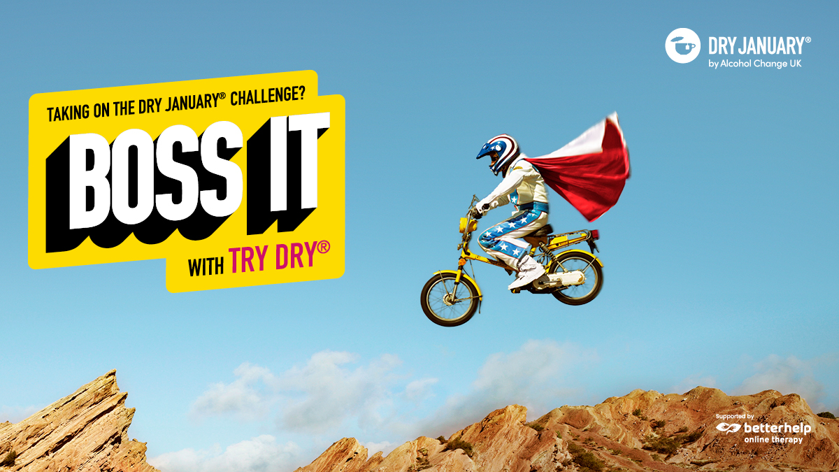 Guess what's just around the corner?!👀

If you’re thinking of taking on the Dry January® challenge, get ready to #BossIt with #TryDry.

Double your chances of having a totally alcohol-free month and download the free Try Dry® app.⬇️
bit.ly/3OSC1BK
#DryJanuaryChallenge