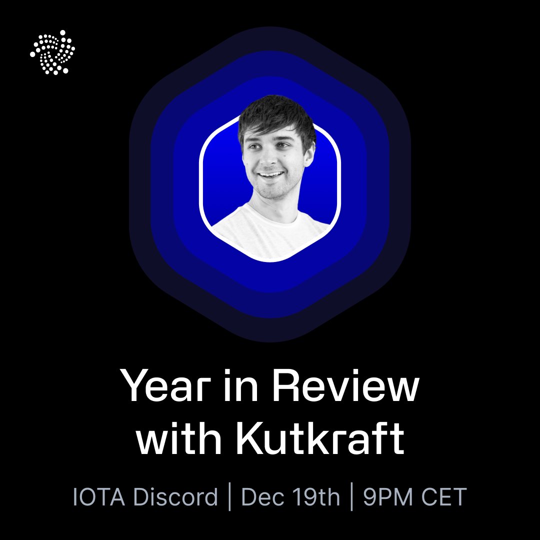 iotatokennews's tweet image. 🎄 ‘Tis the season of giving… and chatting! ✨ 

Join our own @DomSchiener &amp;amp; the one-and-only @kutkraft for a casual Year in Review chat this Thursday, Dec 19th, at 9PM CET!

📍 On the #IOTA Discord Main Stage!

🎁 P.S.: Holiday giveaway included!
…