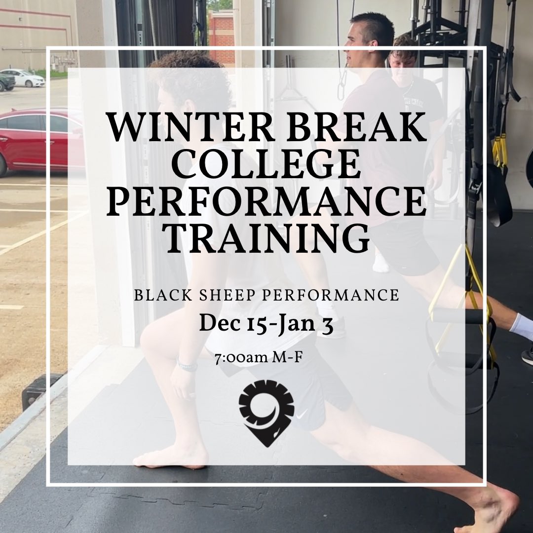 College athletes who are home for break, come get that work in 💪⚫️🐏