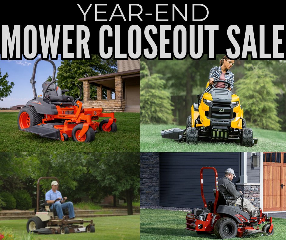 Treat yourself this Christmas with a *NEW* Mower! We have Year-End deals that you don’t want to miss! Up to $6,000 OFF Select *NEW* Mower Units! Contact your local salesman today for more details!💥
