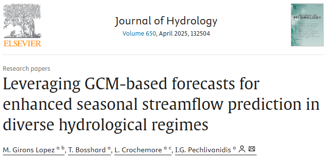 🌊Paper alert 👉shorturl.at/pKeKS! Predicting river disharge with historical data &amp; <a href="/ECMWF/">ECMWF</a> SEAS5 forecasts. Insights guide national hydrological #forecasting &amp; stress the need for region-specific strategies to boost predictability via improved monitoring &amp; meteo forcings.