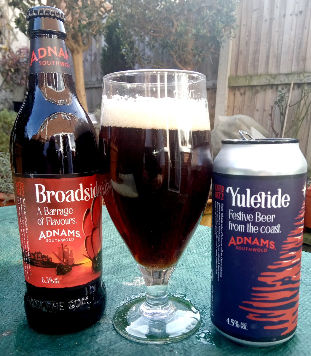 Nigel Sadler (@nigelsommelier) on Twitter photo Beer O'Clock and it's <a href="/Adnams/">Adnams Southwold</a> Monday. Kicking off with their excellent Yuletide Festive #beer at 4.5%ABV, a dark ale with hints of coffee and a citrus hit. To be followed with the classic Broadside. A big strong rich ale, plenty of character. Cheers 🍻🎄🐈⬛ Beer O'Clock and it's <a href="/Adnams/">Adnams Southwold</a> Monday. Kicking off with their excellent Yuletide Festive #beer at 4.5%ABV, a dark ale with hints of coffee and a citrus hit. To be followed with the classic Broadside. A big strong rich ale, plenty of character. Cheers 🍻🎄🐈⬛