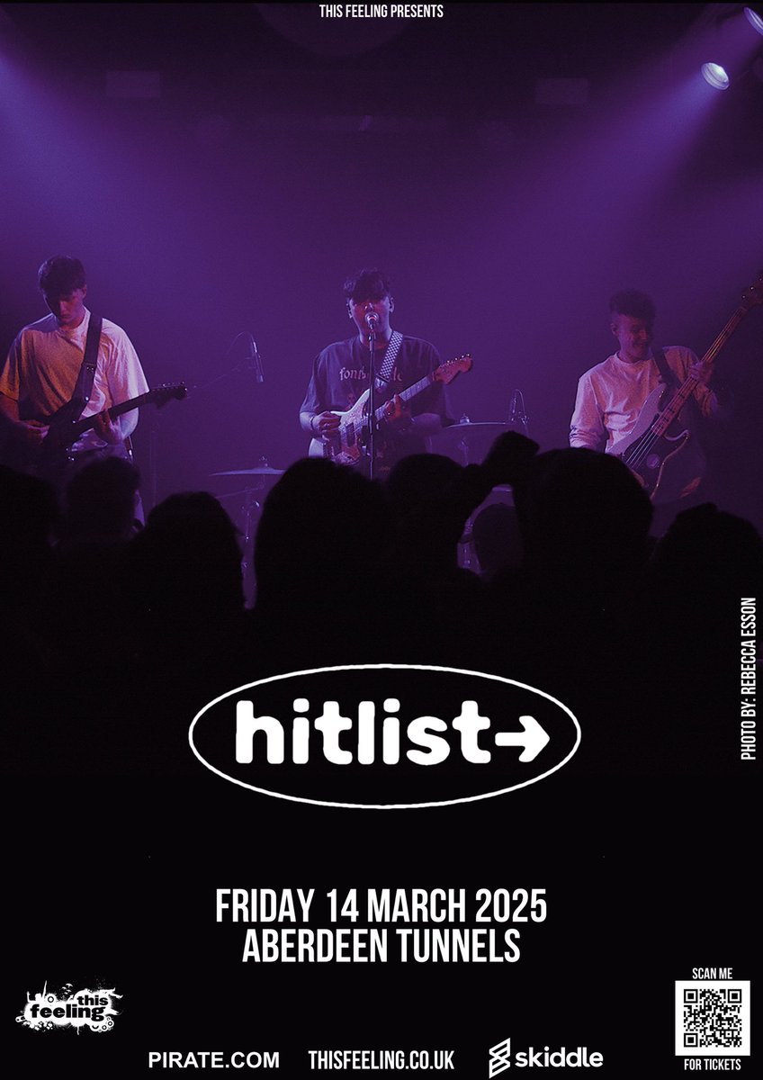 Hitlist (@hitlistaberdeen) on Twitter photo Hitlist Live at Tunnels Friday the 14th of March 2025.
Tickets on sale 10am Wednesday the 18th of December.
<a href="/thetunnelsab/">tunnelsaberdeen</a> <a href="/This_Feeling/">This Feeling</a> Hitlist Live at Tunnels Friday the 14th of March 2025.
Tickets on sale 10am Wednesday the 18th of December.
<a href="/thetunnelsab/">tunnelsaberdeen</a> <a href="/This_Feeling/">This Feeling</a>