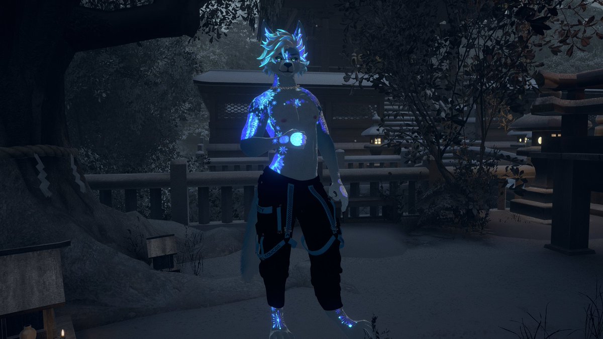 So.  Yeah it's been awhile.   I decided to try and do some pictures in VRchat.   So far it's turned out good!  Models are by foxipaws.  Juniper and cyber archer.  With winter textures