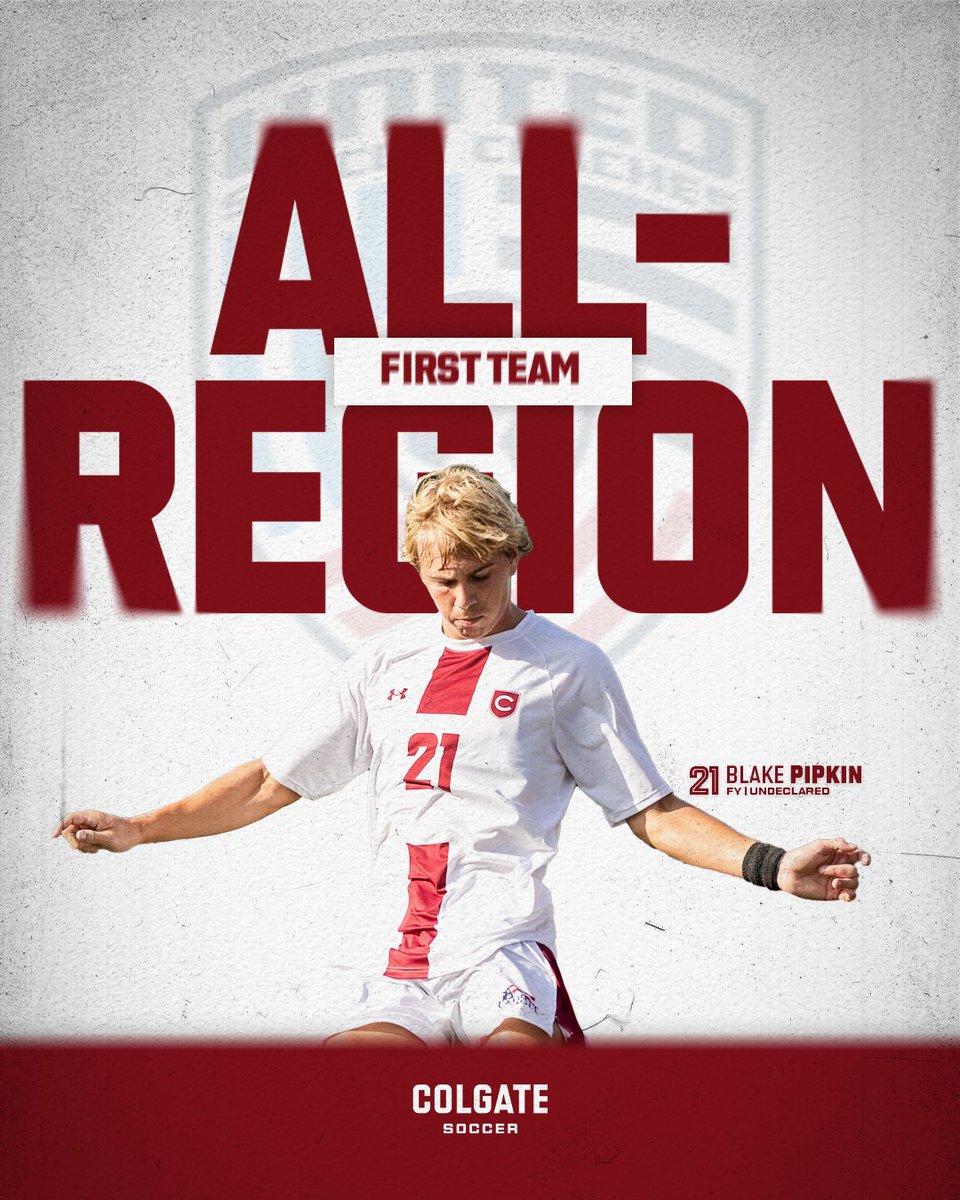Another honor for Blake!

The first-year was named United Soccer Coaches First Team All-Atlantic Region. 

📰: colgateathletics.com/news/2024/12/1…

#GoGate