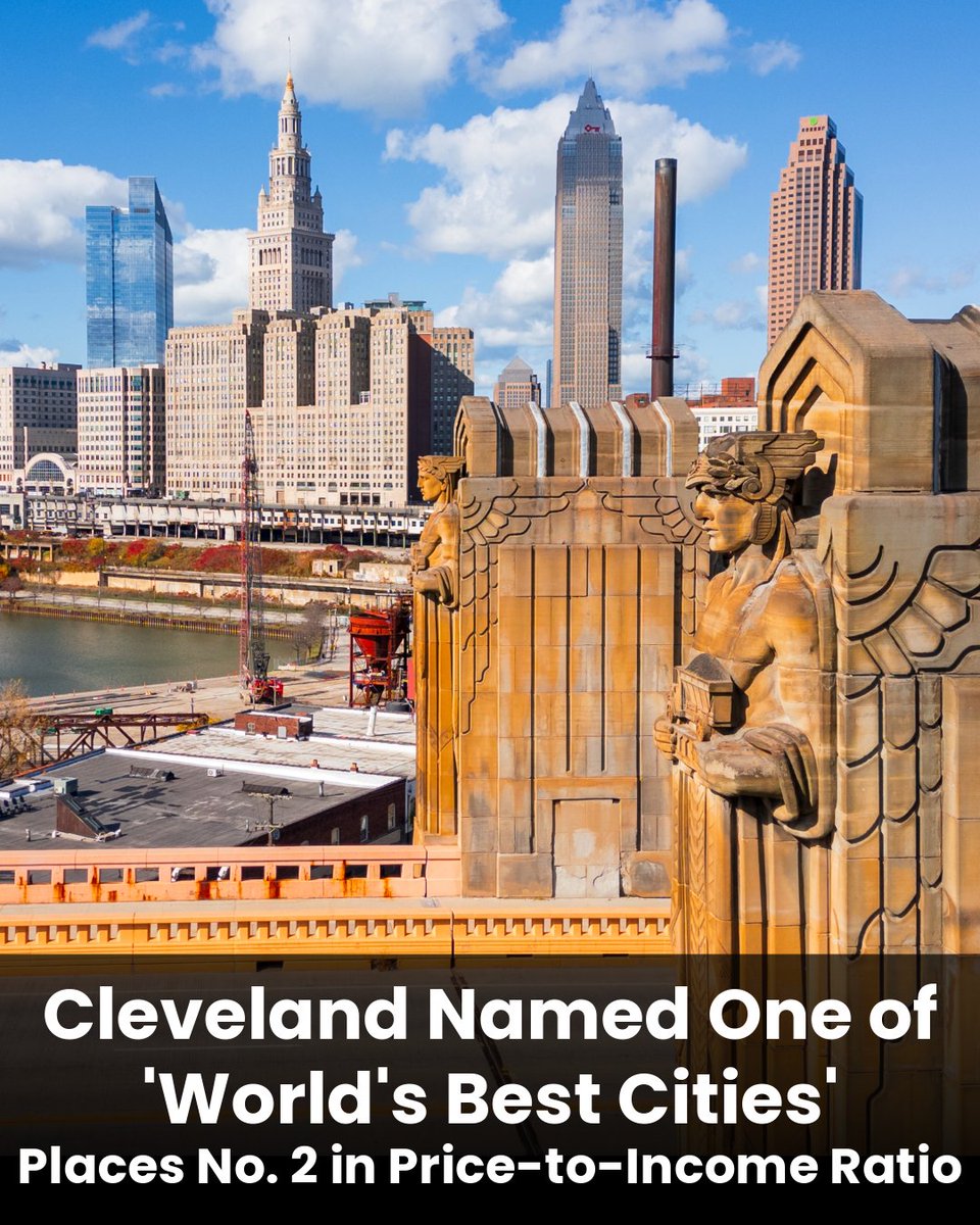 Cleveland is the only Ohio city to make the World’s Best Cities list for 2025, earning a spot in the top cities globally and ranking an impressive No. 2 in Price-to-Income Ratio.

"Few American cities boast a rebirth story like Cleveland’s."

🔗 worldsbestcities.com/rankings/world…