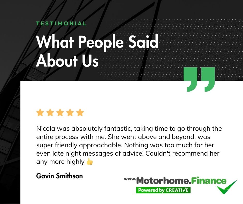 CreativeMhome's tweet photo. Customer review ⭐⭐⭐⭐⭐

Thank you so much Gavin for a glowing review! We're so pleased that we were able to help you.

#customerreview #customerservice #motorhomefinance https://t.co/Aqvul9mDIE