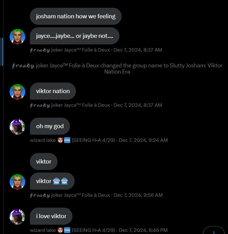 SluttyJosham's tweet photo. I forgot this happened, we are viktor nation now https://t.co/ci1M428WpC