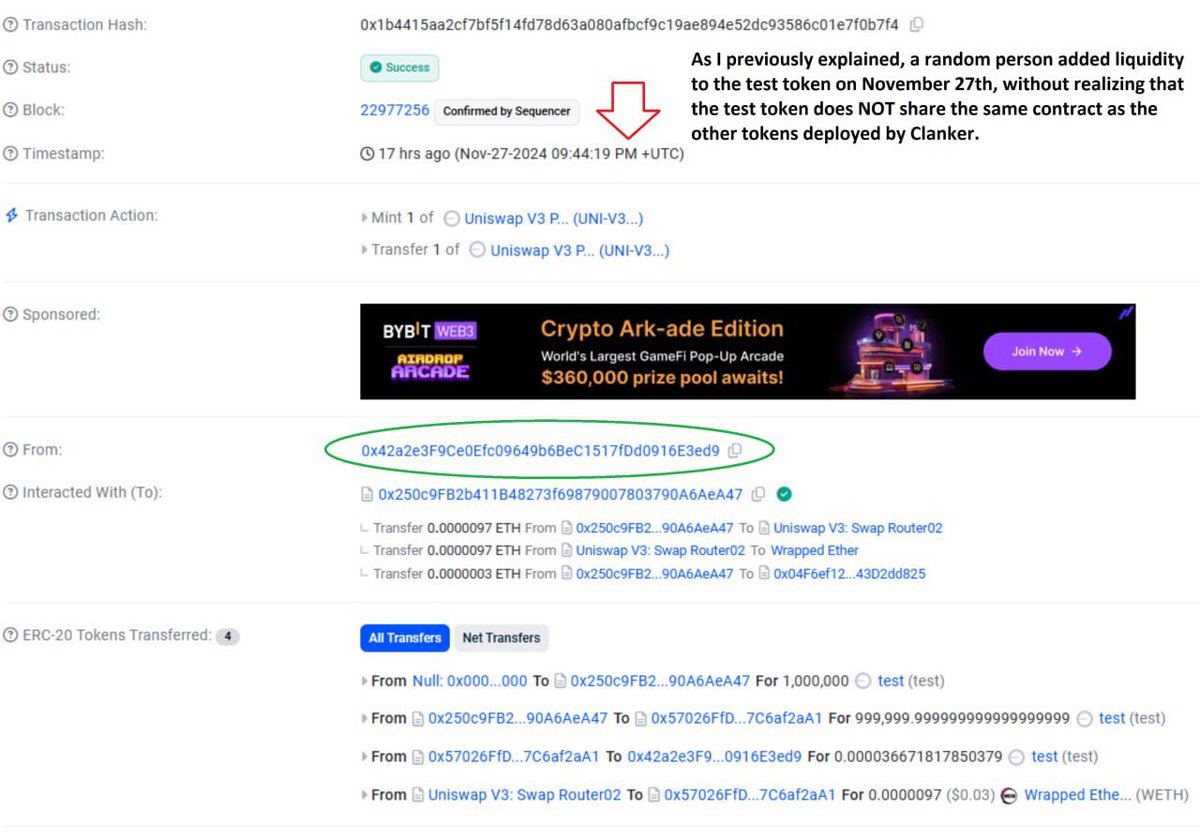 salamiclanker's tweet photo. $SAL was the first ever deployed.

- $SAL was deployed on Nov 7th, 19:14.
- $RKT was deployed on Nov 8th, 15:45.
- $CLANK was deployed on Nov 8th, 20:43.

If you check Dexscreener, it clearly shows when the pair was created and became live. For example, if someone were to add liquidity to one of the other test tokens today, the system would display the pair as created on today’s date: November 27th. However, the actual first token deployed by Clanker (@_proxystudio ) and that went live was $SAL. The first pair created  Salami—deployed by Clanker, by proxystudio.

The test token created before $SAL was deployed by a different contract, proving that it was not part of Clanker’s series of tokens. Here’s the proof:
https://t.co/Q3STujI1uN

SALAMI, on the other hand, was the first token deployed by Clanker’s verified contract:
https://t.co/25cabP2VP6

This timeline is verified through deployment records, pair creation timestamps, and contract origin differences. The blockchain data is available and transparent for anyone to review. $SAL was the first token EVER deployed by Clanker and the first to go live and become tradeable. 

@_proxystudio can you confirm for everyone