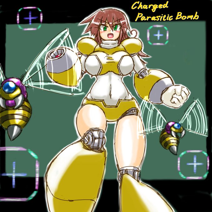 今日の寝る前らくがきエックスさん@チャージ版パラスティックボム|ω゜) 