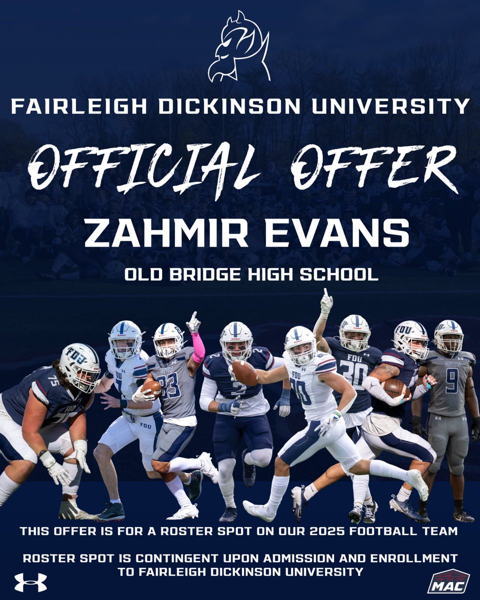 Blessed to receive my first official offer from Fairleigh Dickinson University. #Godevils #Top5ive