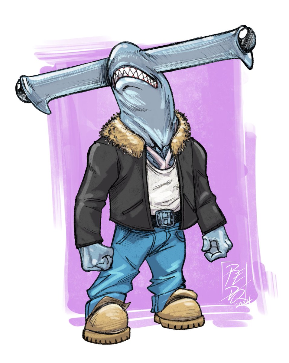 redoart_'s tweet image. i drew a shark