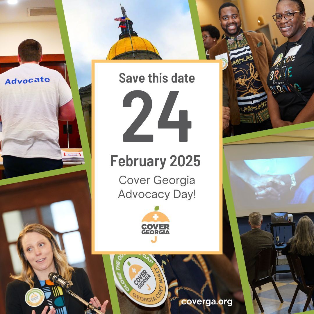 On 🗓 Monday, February 24, 2025, advocates across Georgia will gather at Central 📍Presbyterian Church in Atlanta for Cover Georgia’s annual Advocacy Day.