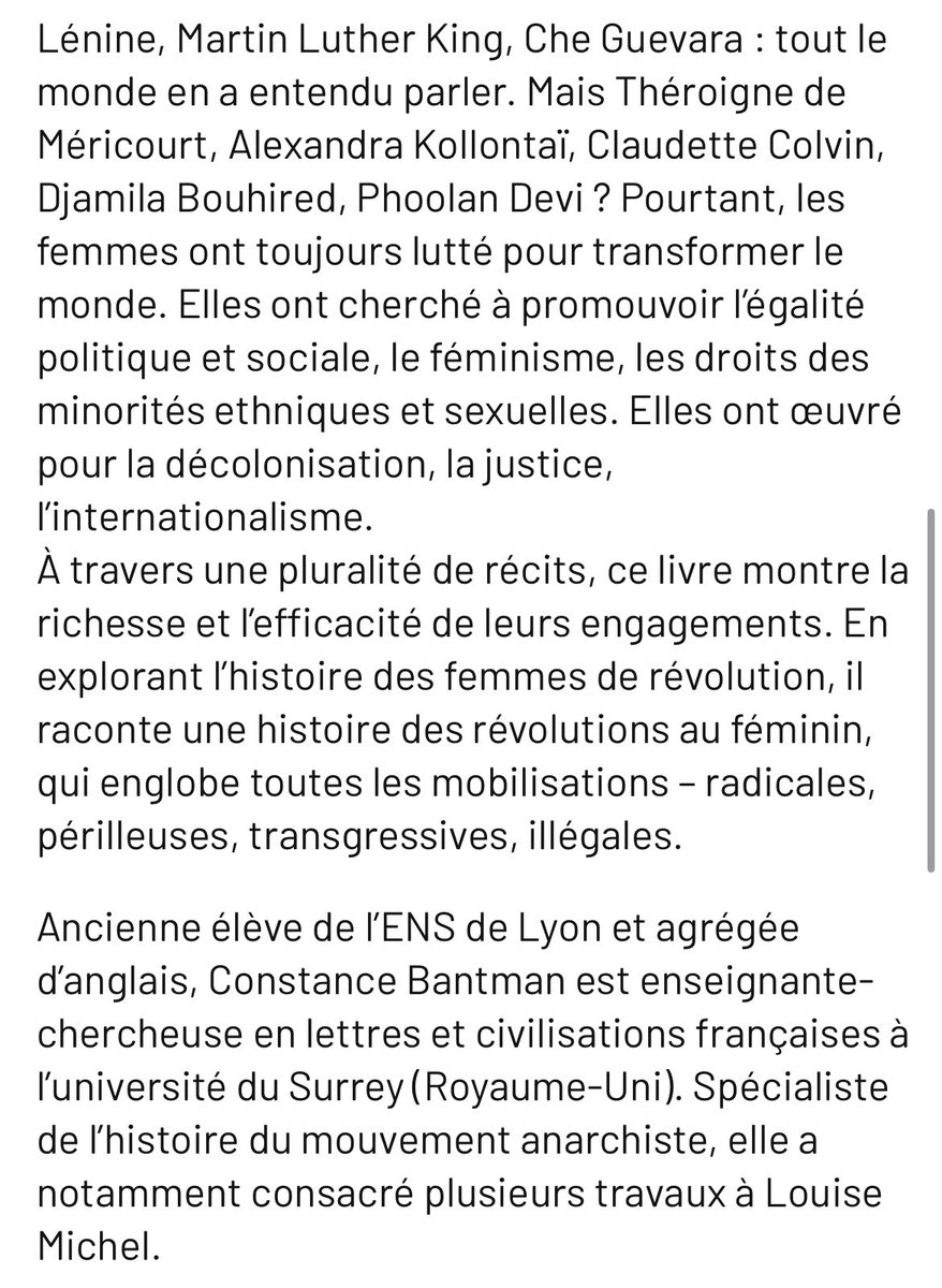 Florent Kaddes (@florentkaddes) on Twitter photo À paraître aux <a href="/EditionsduSeuil/">Éditions du Seuil</a>
« Femmes de révolution. Portraits d'activistes qui ont changé le monde » par <a href="/ConnieLorene/">Constance Bantman</a> :
seuil.com/ouvrage/femmes… À paraître aux <a href="/EditionsduSeuil/">Éditions du Seuil</a>
« Femmes de révolution. Portraits d'activistes qui ont changé le monde » par <a href="/ConnieLorene/">Constance Bantman</a> :
seuil.com/ouvrage/femmes…