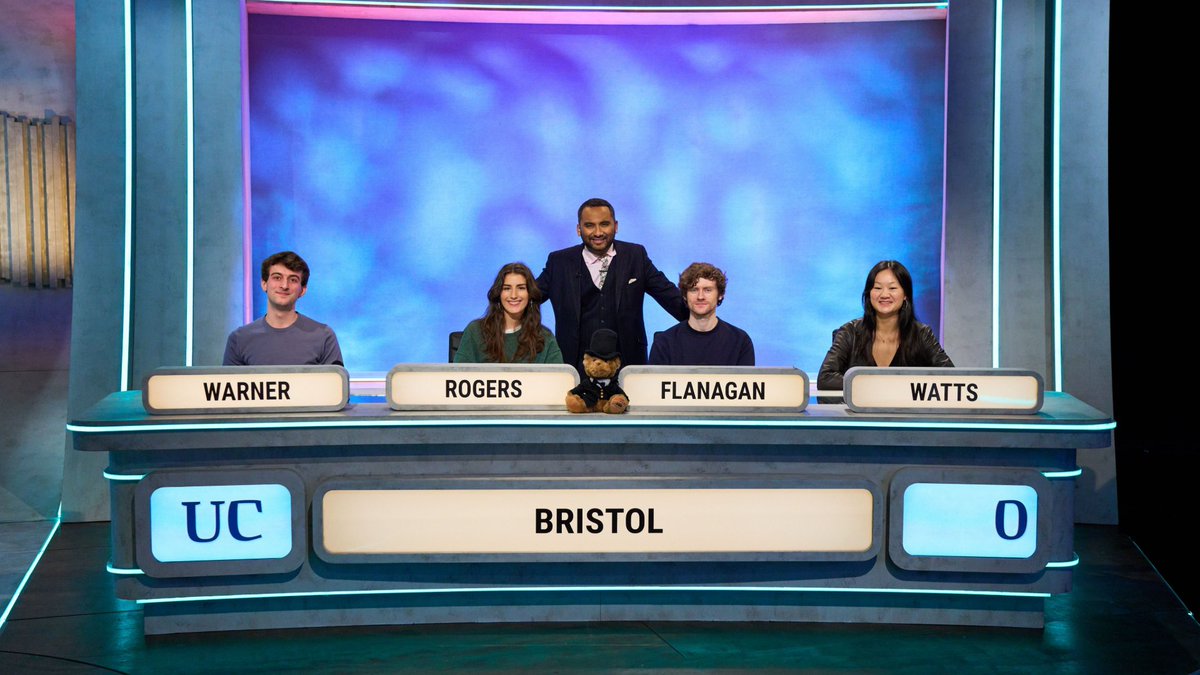 Let’s go Bristol! 👨‍🎓👩‍🎓👨‍🎓👩‍🎓

Good luck to our University Challenge quizzers tonight as they face Exeter for a place in the quarter-finals. Tune in on <a href="/BBC/">BBC</a> Two or <a href="/BBCiPlayer/">BBC iPlayer</a>📺

We’re all rooting for you! 💪