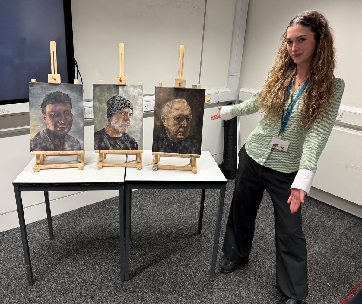 For her EPQ, Stella chose to complete family portraits inspired by Rembrandt’s self-portraits. We are all amazed by her talent, particularly her use of chiaroscuro!