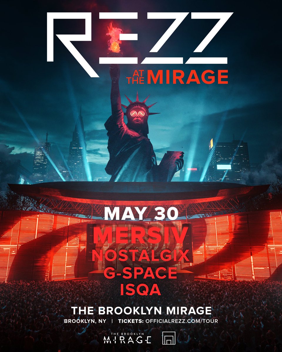 OfficialRezz's tweet photo. NYC… I’m coming back to the mirage may 30th!!!! Always so stoked to play on this screen, see u in 2025 ;)

Text MIRAGE at +1 (229) 252-2914 for first access https://t.co/0qljOrcCTr