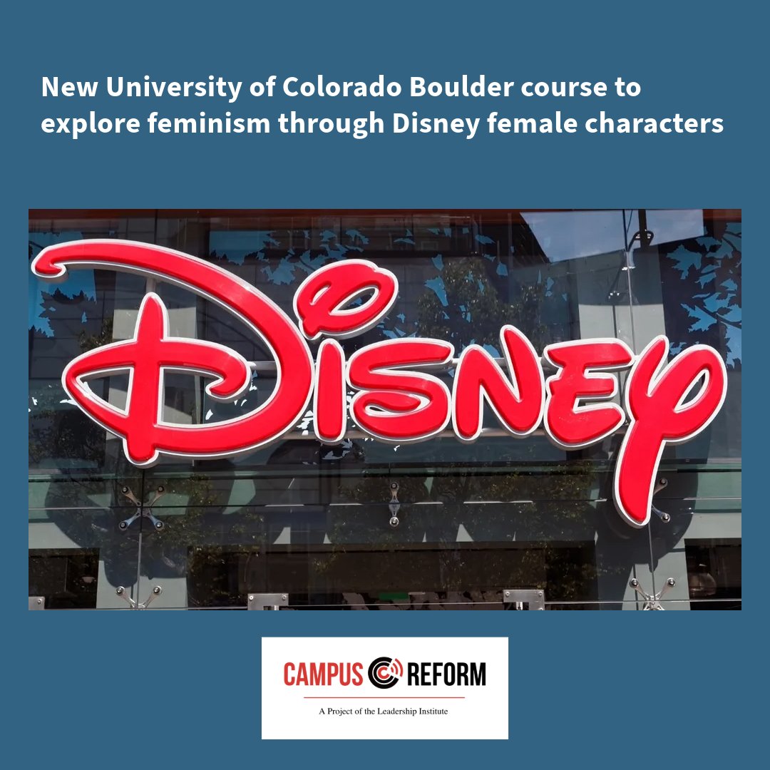 campusreform's tweet photo. New University of Colorado Boulder course to explore feminism through Disney female characters
Link in bio or read the story at https://t.co/IkrU5QNgFX
#disney #boulder #ucboulder #feminism https://t.co/JPrco6QYCe