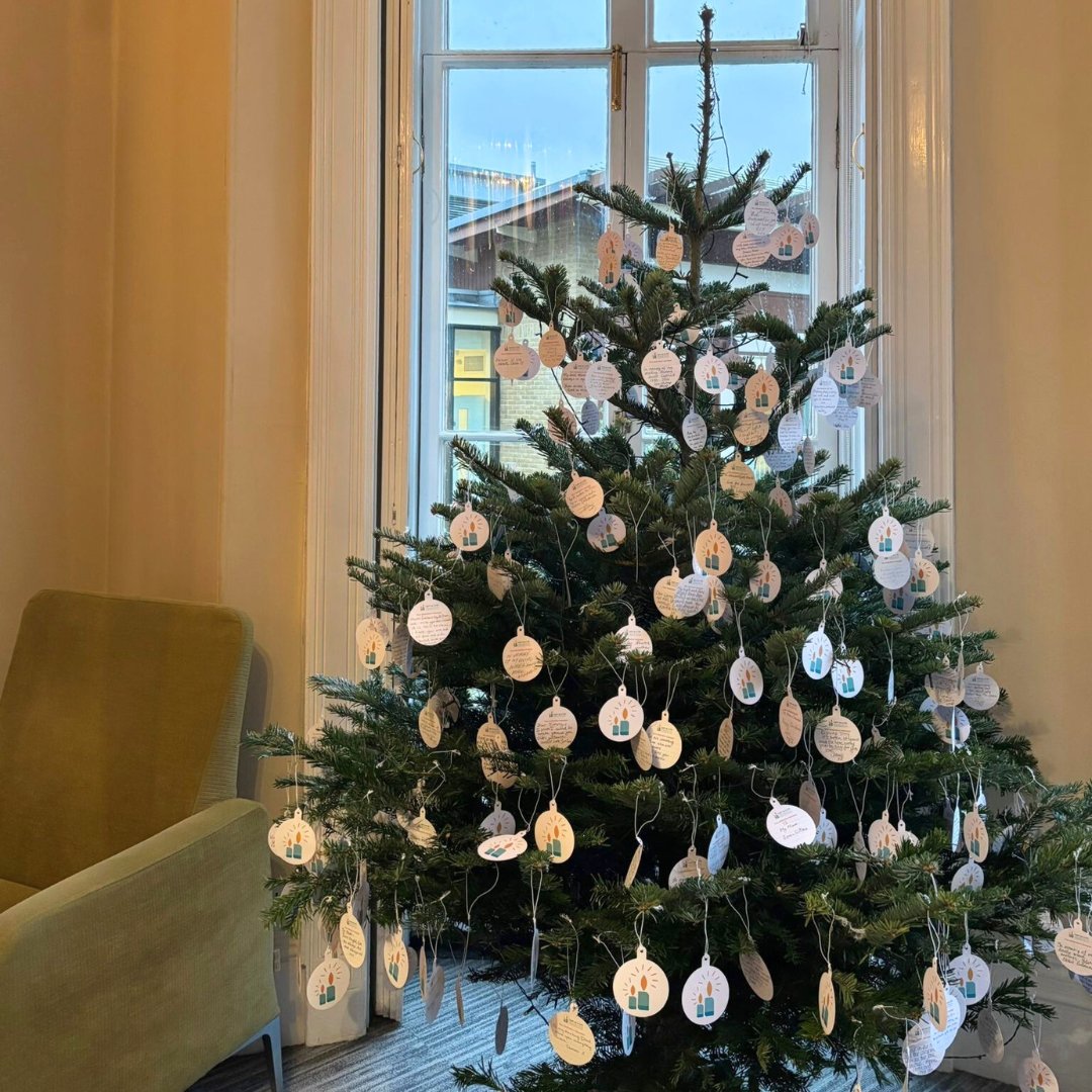 Our dedication baubles are now on display in our garden room 🎄

The tree will be up until the end of the year, so if you would like to come and see your bauble, or add one of your own, you are more than welcome to.

Just ask at reception 💜