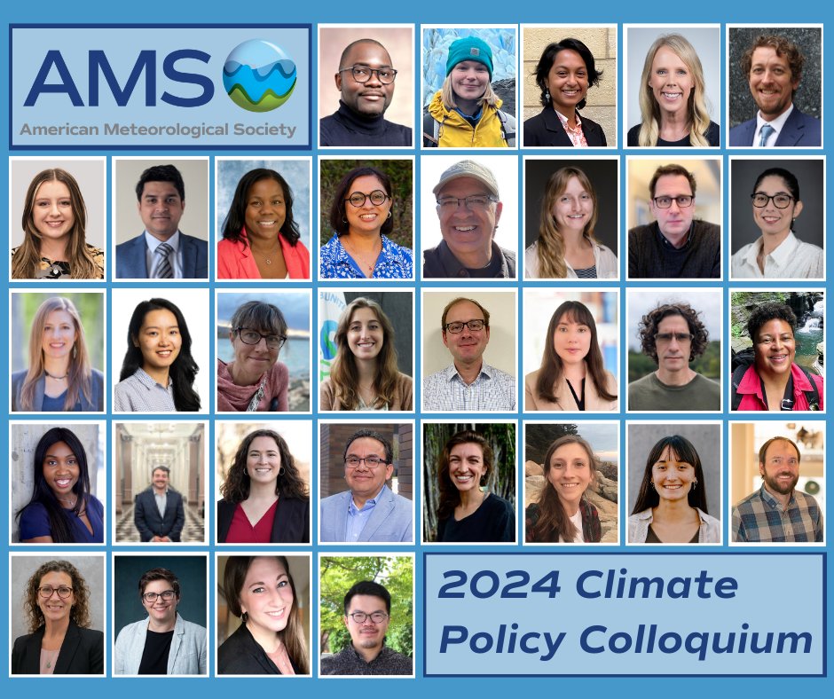 ametsoc's tweet photo. Day 1 of the inaugural AMS Climate Policy Colloquium (CPC)!
This week, the 2024 cohort will gain insight into the United States policy-making process and the #climate #policy landscape.
Learn more about the CPC: https://t.co/1qoK3Nhejl
#AMSCPC @AMSPolicy https://t.co/OefbJUKDNP