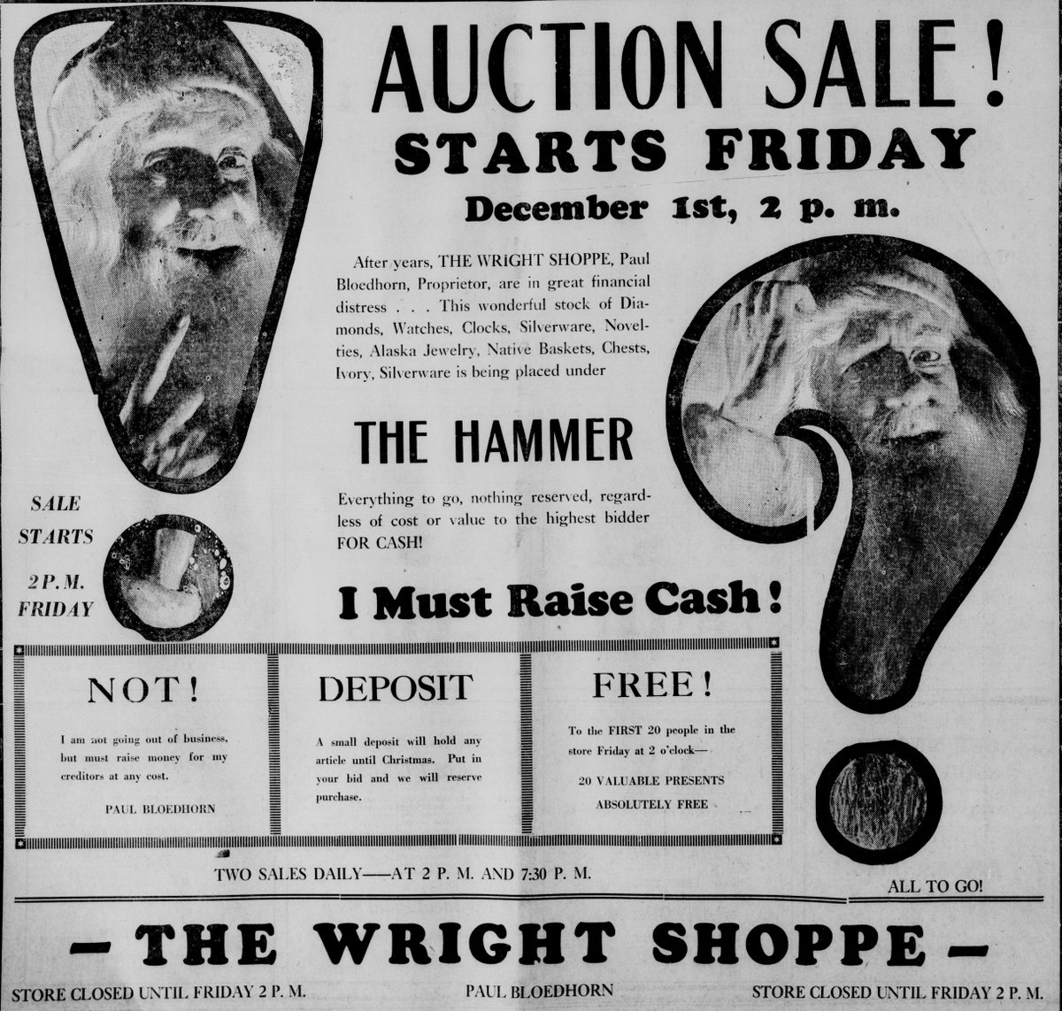 joedragovich's tweet photo. I'm not sure how Santa is involved in the jeweller's liquidation sale, and I'm not sure he does either by the looks of it.
1933
#c20th
LOC
https://t.co/mxMHCm3zMm https://t.co/hAe58WV8WV