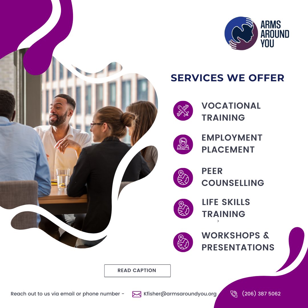 Armsaroundyou1's tweet image. Did you know that Arms Around You offers services like life skill, peer counseling, employment placement, workshops and presentation?
We assess and tailor placements, allowing you to apply computer and technology skills for learning and problem-solving.
#AAY206 #ReentryProgram