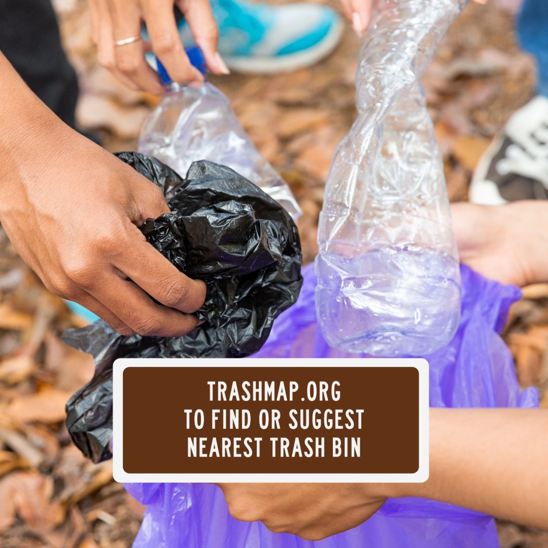 Share the location of public trash bins near trailheads on l8r.it/5SAz and help keep parks clean.