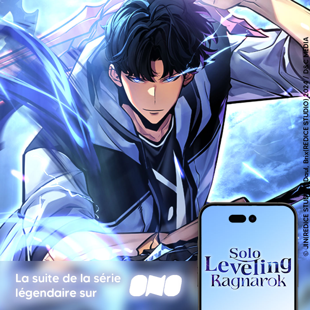 Onoofficiel's tweet photo. 🚨 C’EST L’ÉVÉNEMENT DE L’ANNÉE 🚨

Solo Leveling: Ragnarok, la suite tant attendue du webtoon légendaire, est dispo en exclu sur ONO 💥

20 épisodes déjà dispo + 1 nouvel ép chaque lundi
Mission de lecture pour le lancement

👉 Télécharge ONO et laisse la légende recommencer ! https://t.co/DyMf94r1SZ