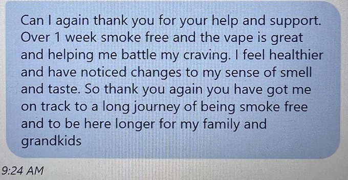 thesmokefreeapp's tweet photo. Great feedback from a client!
#SmokeFree #SmokeFreeApp #StopSmoking
Download the app here ๐ฒ https://t.co/8fMz0TzHlp https://t.co/lfa3X2juog